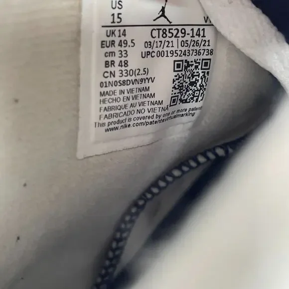 Nike Air Jordan 6 Retro "Midnight Navy" Men's 15 Basketball Sneakers Casual Shoe - Picture 9 of 9